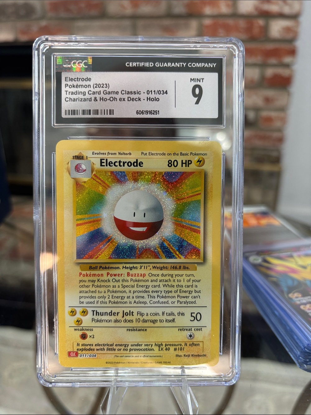 CGC 9 Electrode Holo (2023) TCG Classic 011/034 Charizard & Ho-Oh EX Deck